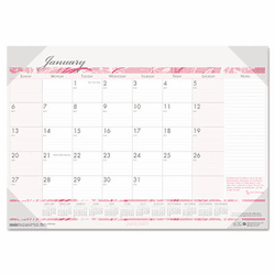 HOD1466 Breast Cancer Awareness Monthly Desk Pad Calendar, 18-1/2 x 13, 2013 By HOUSE OF DOOLITTLE