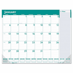 HOD148 Express Track Monthly Desk Pad Calendar, 22 x 17, 2013-2014 By HOUSE OF DOOLITTLE