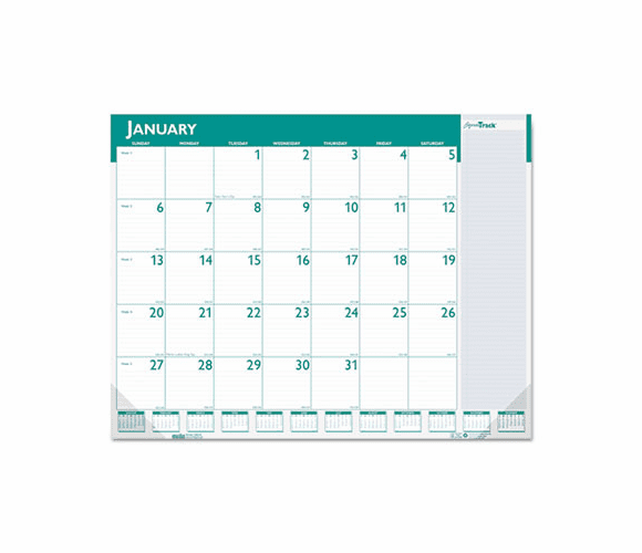 HOD148 Express Track Monthly Desk Pad Calendar, 22 x 17, 2013-2014 By HOUSE OF DOOLITTLE