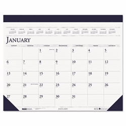 HOD15045101 Two-Color Refillable Monthly Desk Pad Calendar, 22 x 17, 2013 By HOUSE OF DOOLITTLE
