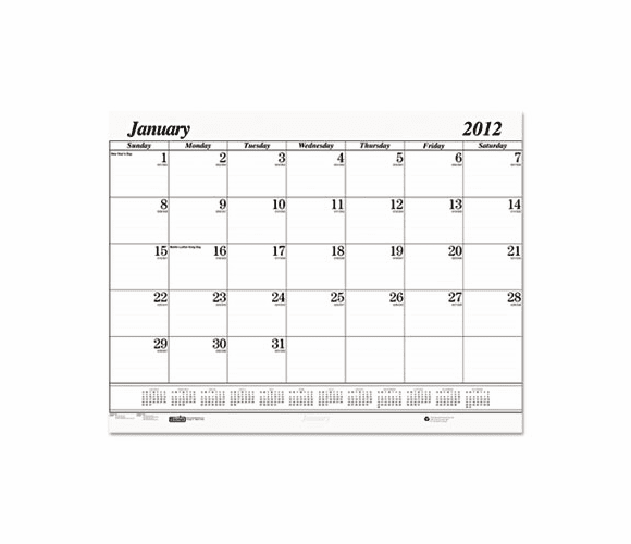 HOD152 Two-Color Dated Monthly Desk Pad Calendar Refill, 22w x 17h, 2013 By HOUSE OF DOOLITTLE