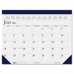 HOD155HD Two-Color Academic 14-Month Desk Pad Calendar, 22 x 17, 2013-2014 By HOUSE OF DOOLITTLE