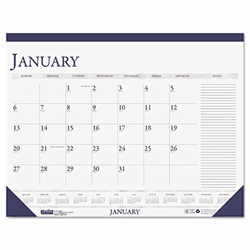 HOD164 Two-Color Monthly Desk Pad Calendar w/Large Notes Section, 22 x 17, 2013 By HOUSE OF DOOLITTLE