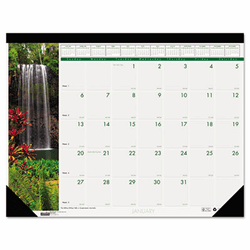 HOD171 Waterfalls of the World Photographic Monthly Desk Pad Calendar, 22 x 17, 2013 By HOUSE OF DOOLITTLE