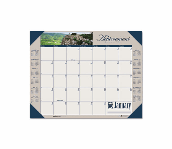 HOD175 Motivational Photographic Monthly Desk Pad Calendar, 22 x 17, 2013 By HOUSE OF DOOLITTLE