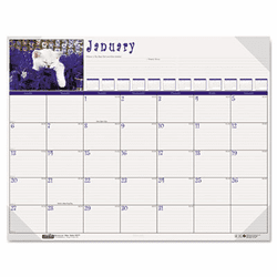 HOD191 Kittens Photographic Monthly Desk Pad Calendar, 22 x 17, 2013 By HOUSE OF DOOLITTLE