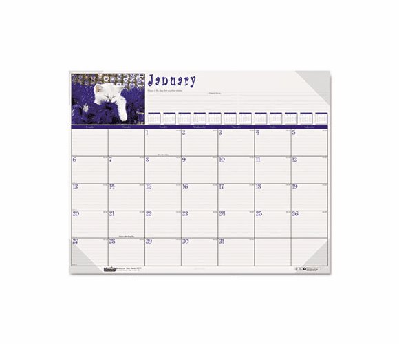 HOD191 Kittens Photographic Monthly Desk Pad Calendar, 22 x 17, 2013 By HOUSE OF DOOLITTLE