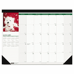 HOD1996 Puppies Photographic Monthly Desk Pad Calendar, 18-1/2 x 13, 2013 By HOUSE OF DOOLITTLE