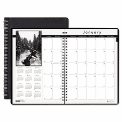 HOD216202 Monthly Planner w/Black-&-White Photos, 8-1/2 x 11, Black, 2012-2014 By HOUSE OF DOOLITTLE