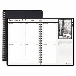 HOD217102 Weekly Planner w/Black-&-White Photos, 8-1/2 x 11, Black, 2013 By HOUSE OF DOOLITTLE