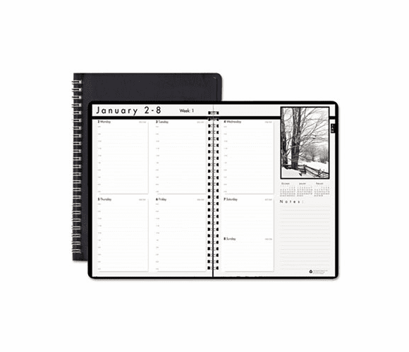 HOD217102 Weekly Planner w/Black-&-White Photos, 8-1/2 x 11, Black, 2013 By HOUSE OF DOOLITTLE