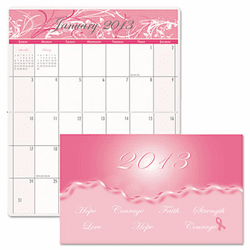 HOD246 Breast Cancer Awareness 14-Month Pocket Secretary, 3-3/4 x 6-1/4, 2012-2014 By HOUSE OF DOOLITTLE