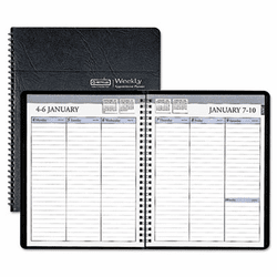 HOD25802 Weekly Appointment Book, Ruled w/o Appointment Times, 6-7/8 x 8-3/4, Black, 2013 By HOUSE OF DOOLITTLE