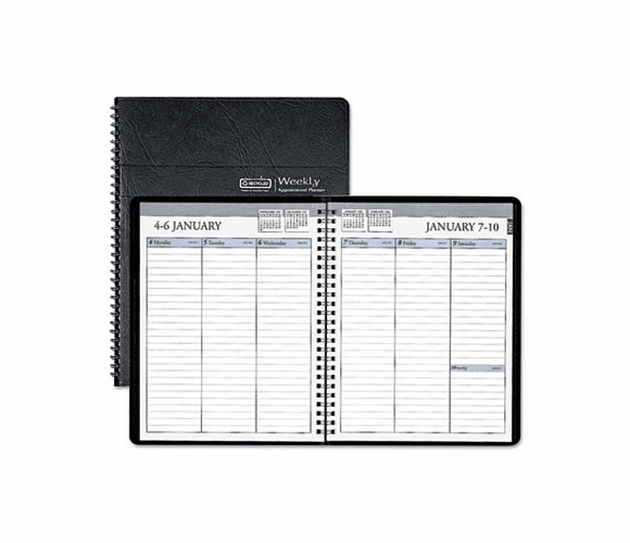 HOD25802 Weekly Appointment Book, Ruled w/o Appointment Times, 6-7/8 x 8-3/4, Black, 2013 By HOUSE OF DOOLITTLE