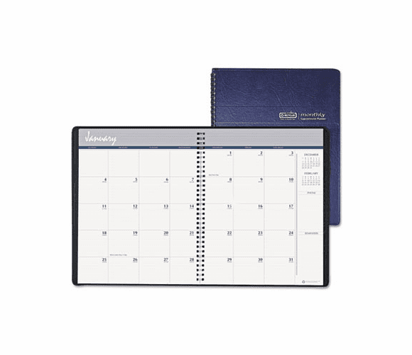 HOD26207 Ruled Monthly Planner, 14-Month December-January, 8-1/2 x 11, Blue, 2012-2014 By HOUSE OF DOOLITTLE