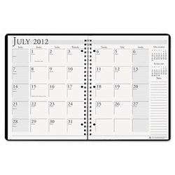 HOD26302 Spiralbound 14-Month Academic Appointment Book, 8-1/2 x 11, Black, 2012-2013 By HOUSE OF DOOLITTLE