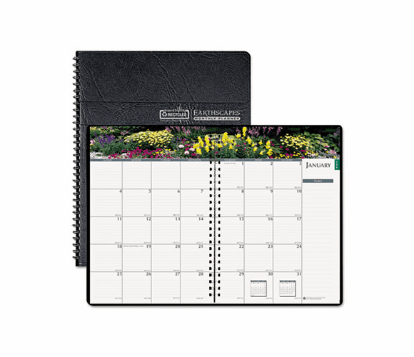 HOD264632 Gardens of the World Ruled Monthly Planner, 7 x 10, Black, 2013 By HOUSE OF DOOLITTLE
