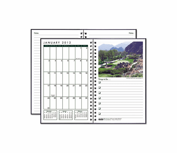 HOD26642 Monthly Pocket Size Golf Course Appointment Planner, 5 x 8, 2012 By HOUSE OF DOOLITTLE