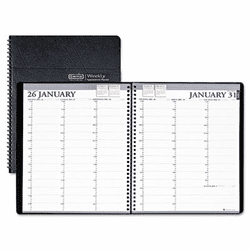 HOD27202 Professional Weekly Planner, 15-Minute Appointments, 8-1/2 x 11, Black, 2013 By HOUSE OF DOOLITTLE