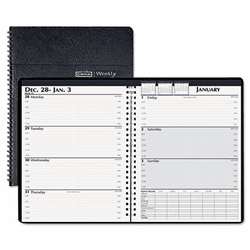 HOD27602 Weekly Business Planner, 7 x 10, Black, 2013 By HOUSE OF DOOLITTLE