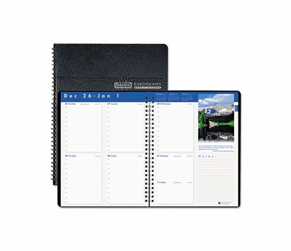 HOD27902 Earthscapes Weekly Appointment Book, 8-1/2 x 11, Black, 2013 By HOUSE OF DOOLITTLE