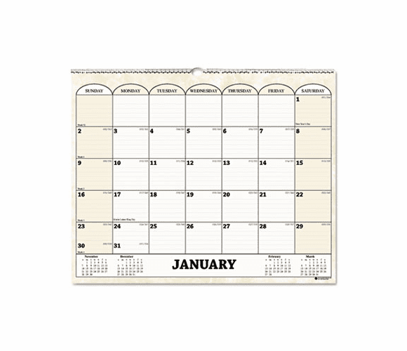 HOD319 Monthly Horizontal Wall Calendar, 15 x 12, 2013 By HOUSE OF DOOLITTLE
