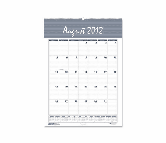 HOD353 Bar Harbor Wirebound Academic Monthly Wall Calendar, 15-1/2 x 22, 2012-2013 By HOUSE OF DOOLITTLE