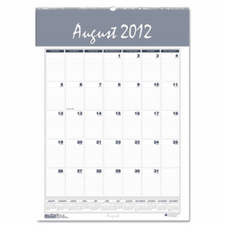 HOD354 Bar Harbor Wirebound Academic Monthly Wall Calendar, 22 x 31-1/4, 2012-2013 By HOUSE OF DOOLITTLE