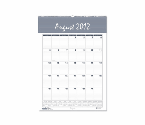 HOD354 Bar Harbor Wirebound Academic Monthly Wall Calendar, 22 x 31-1/4, 2012-2013 By HOUSE OF DOOLITTLE