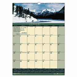 HOD362 Landscapes Monthly Wall Calendar, 12 x 16-1/2, 2013 By HOUSE OF DOOLITTLE