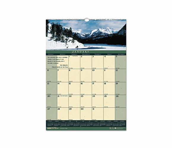 HOD3621 Landscapes Monthly Wall Calendar, 12 x 12, 2013 By HOUSE OF DOOLITTLE