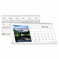 HOD3649 Scenic Photos Desk Tent Monthly Calendar, 8-1/2 x 4-1/2, 2013 By HOUSE OF DOOLITTLE