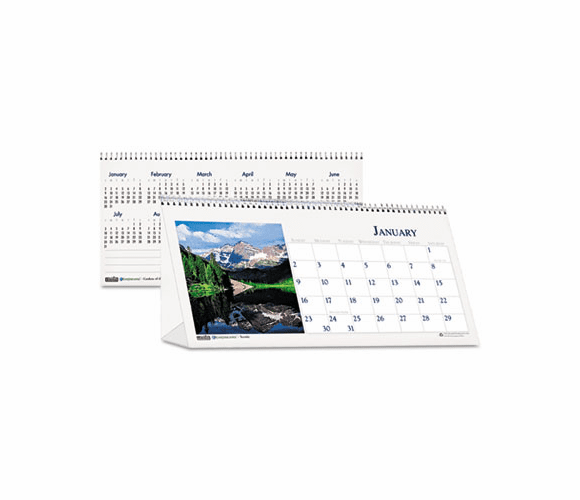 HOD3649 Scenic Photos Desk Tent Monthly Calendar, 8-1/2 x 4-1/2, 2013 By HOUSE OF DOOLITTLE