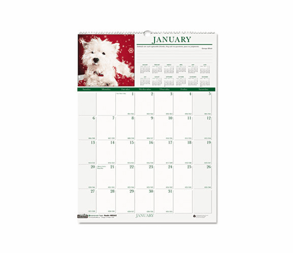 HOD3651 Puppies Monthly Wall Calendar, 12 x 12, 2013 By HOUSE OF DOOLITTLE