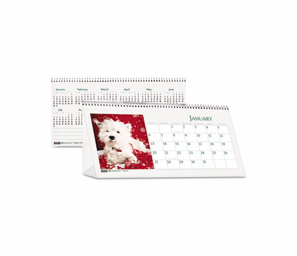 HOD3659 Puppy Photos Desk Tent Monthly Calendar, 8-1/2 x 4-1/2, 2013 By HOUSE OF DOOLITTLE