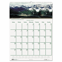 HOD374 Scenic Beauty Monthly Wall Calendar, 15-1/2 x 22, 2013 By HOUSE OF DOOLITTLE