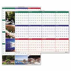 HOD3931 Earthscapes Nature Scene Reversible/Erasable Yearly Wall Calendar, 32 x 48, 2013 By HOUSE OF DOOLITTLE