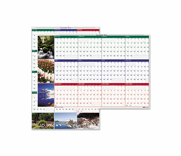 HOD3931 Earthscapes Nature Scene Reversible/Erasable Yearly Wall Calendar, 32 x 48, 2013 By HOUSE OF DOOLITTLE