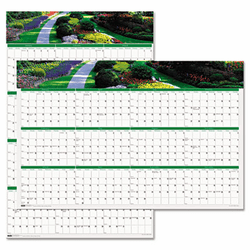 HOD394 Gardens of the World Reversible/Erasable Wall Calendar, 24 x 37, 2013 By HOUSE OF DOOLITTLE