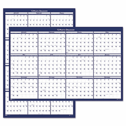 HOD3961 Poster Style Reversible/Erasable Yearly Wall Calendar, 32 x 48, 2013 By HOUSE OF DOOLITTLE