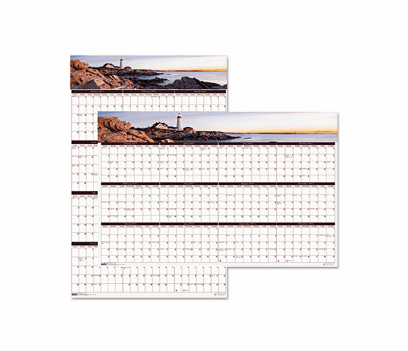 HOD3968 Earthscapes Coastline Scenes Reversible/Erasable Wall Calendar, 24 x 37, 2013 By HOUSE OF DOOLITTLE