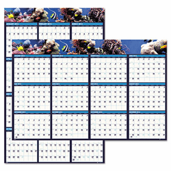 HOD3969 Earthscapes Sea Life Scenes Reversible/Erasable Wall Calendar, 24 x 37, 2013 By HOUSE OF DOOLITTLE