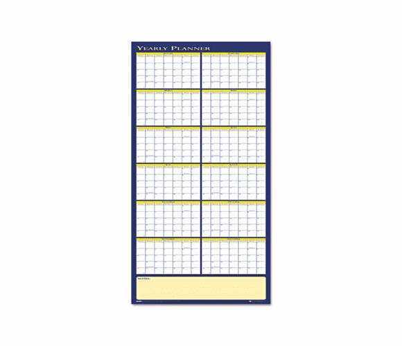HOD3974 Reversible Yearly Wall Planner, 60 x 26, 2013 By HOUSE OF DOOLITTLE