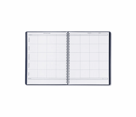 HOD51007 Lesson Plan Book, Embossed Leather-Like Cover, 11 x 8-1/2, Blue By HOUSE OF DOOLITTLE