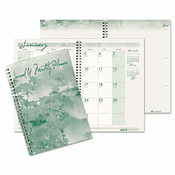 HOD522 Monthly Planner/Journal, Ruled, 7 x 10, Green, 2013 By HOUSE OF DOOLITTLE