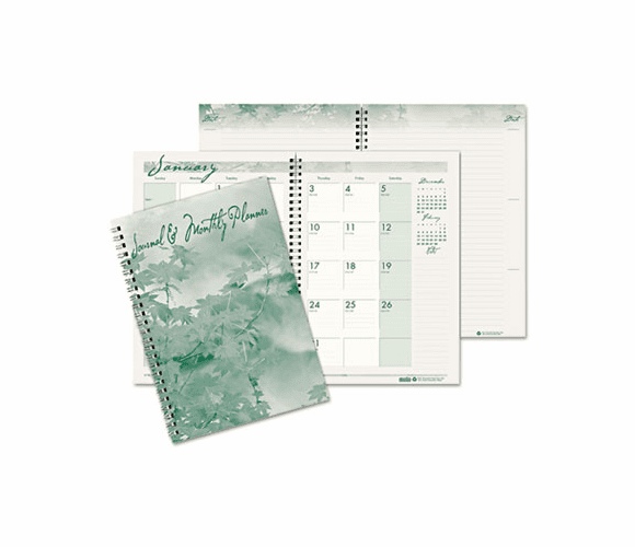 HOD522 Monthly Planner/Journal, Ruled, 7 x 10, Green, 2013 By HOUSE OF DOOLITTLE