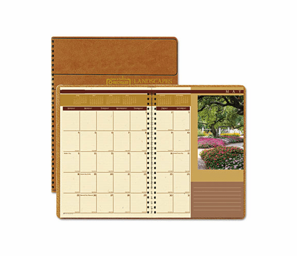 HOD523 Landscapes Full-Color Monthly Planner, Ruled, 7 x 10, Brown, 2013 By HOUSE OF DOOLITTLE