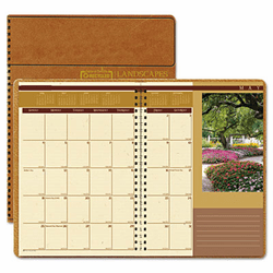 HOD524 Landscapes Full-Color Monthly Planner, Ruled, 8-1/2 x 11, Brown, 2013 By HOUSE OF DOOLITTLE