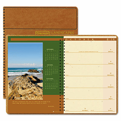 HOD52601 Landscapes Weekly Planner, Unruled, 7 x 10, Brown, 2013 By HOUSE OF DOOLITTLE
