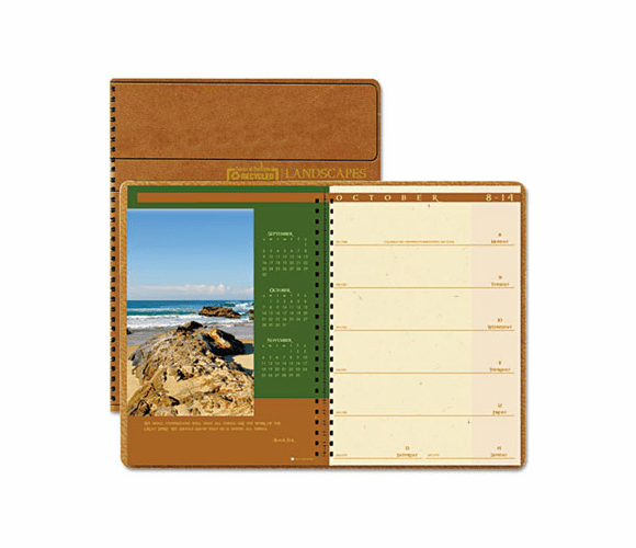 HOD52601 Landscapes Weekly Planner, Unruled, 7 x 10, Brown, 2013 By HOUSE OF DOOLITTLE